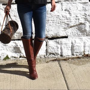 Calvin Klein leather boots with heel